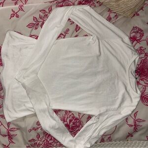 Naked Wardrobe Classic White Long Sleeve Tee